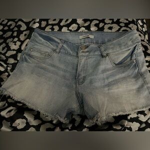 refuge Light Wash Denim Cutoff Shorts